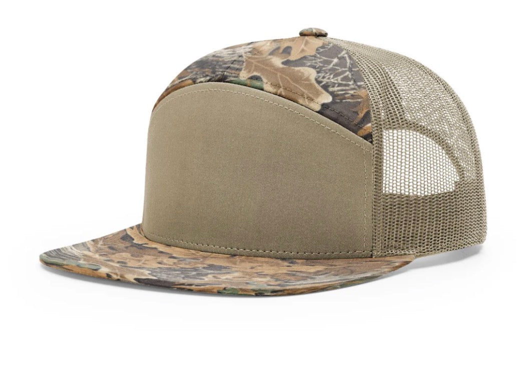 DAD - Leather Patch Richardson 7 Panel SnapBack