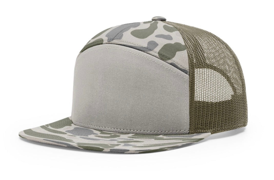 DAD - Leather Patch Richardson 7 Panel SnapBack