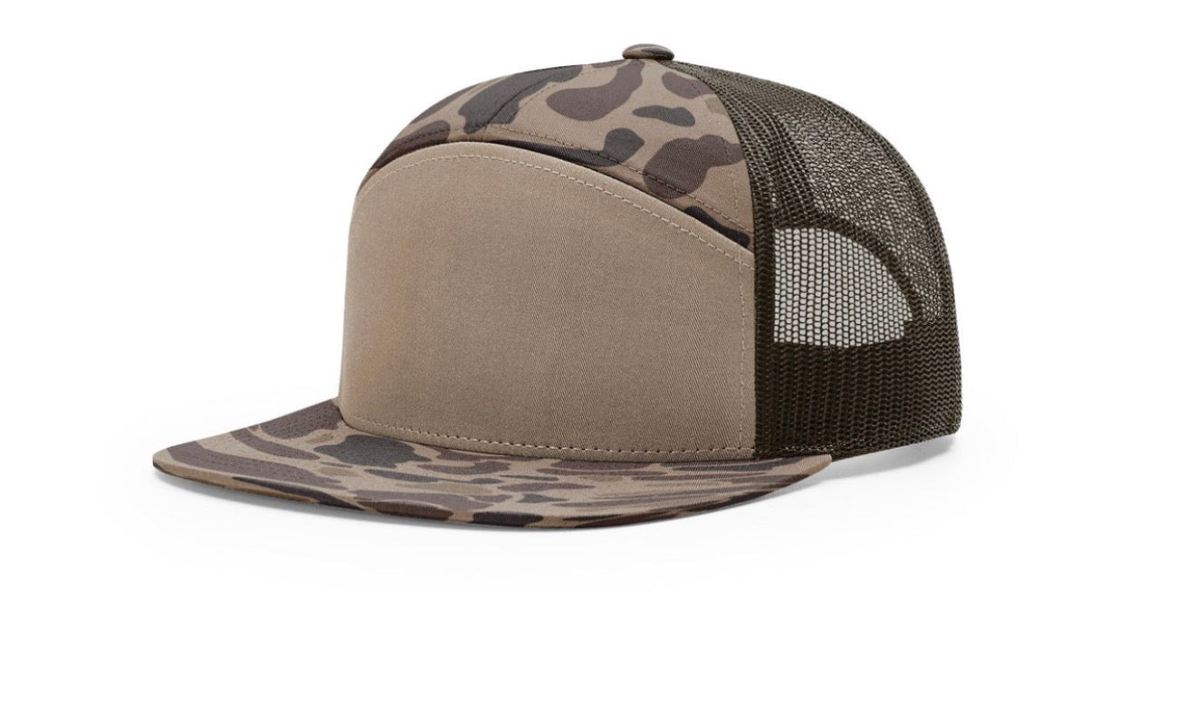 DAD - Leather Patch Richardson 7 Panel SnapBack