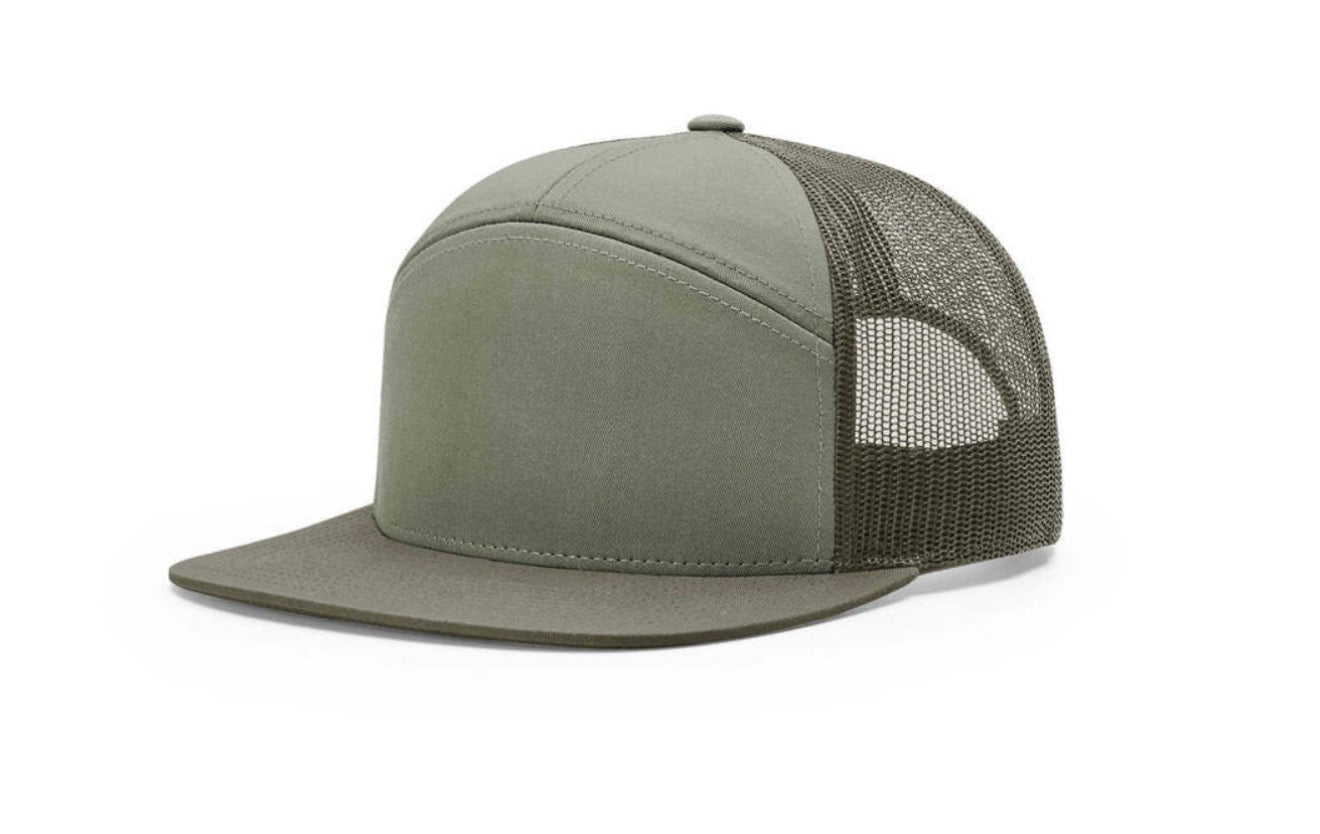 DAD - Leather Patch Richardson 7 Panel SnapBack
