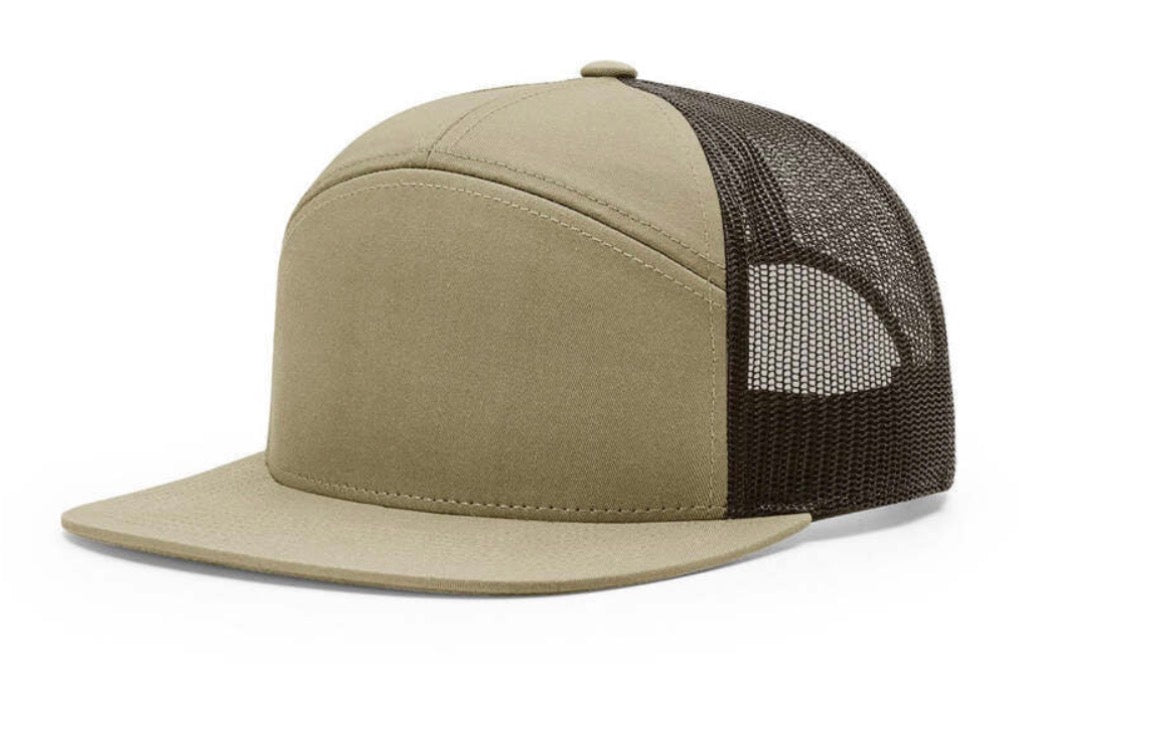 DAD - Leather Patch Richardson 7 Panel SnapBack